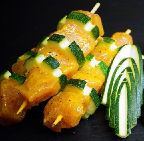 Putenspieße mit Zucchini Metzgerei Rückert